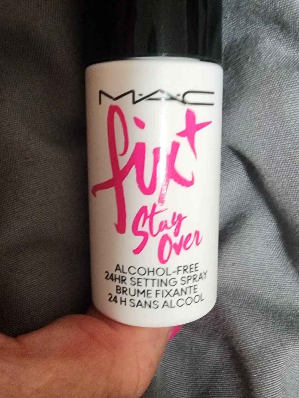 MAC Cosmetics Fix+ Stay Over Setting Spray in White with Pink Logo